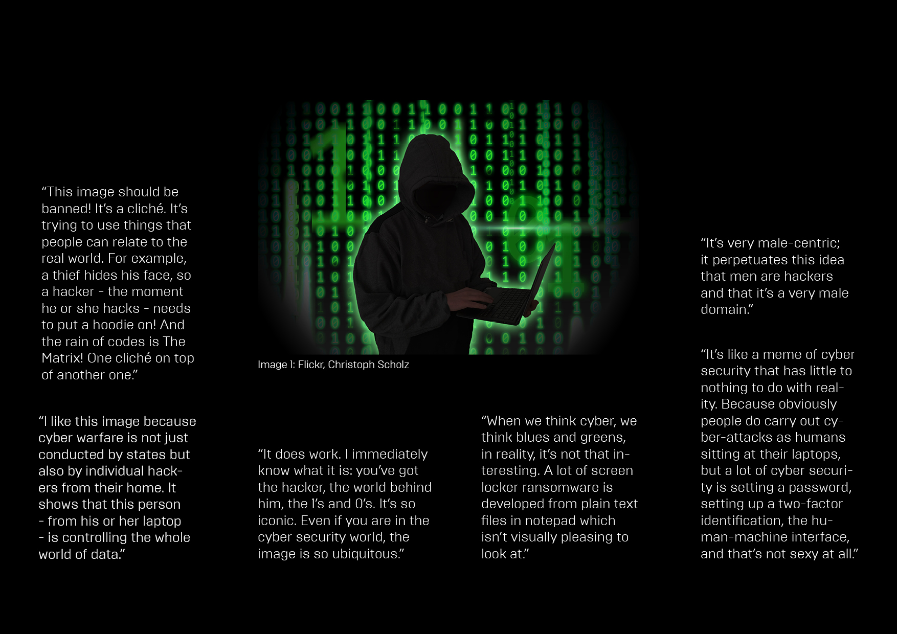 The hooded guy on the laptop: What are cyber pictures telling us?